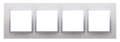 Kontakt  SIMON 54 NATURE RAMKA POCZWÓRNA METAL inox klasyczny